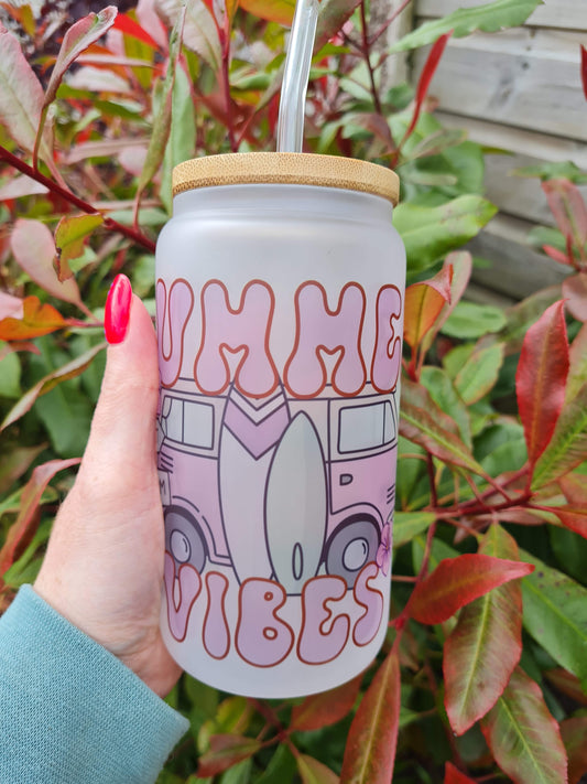 Summer Vibes 16oz Glass Can