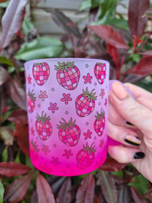 Disco Strawberry Frosted Ombre Mug