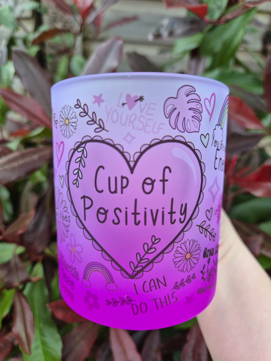 Cup of Positivity Frosted Ombre Mug