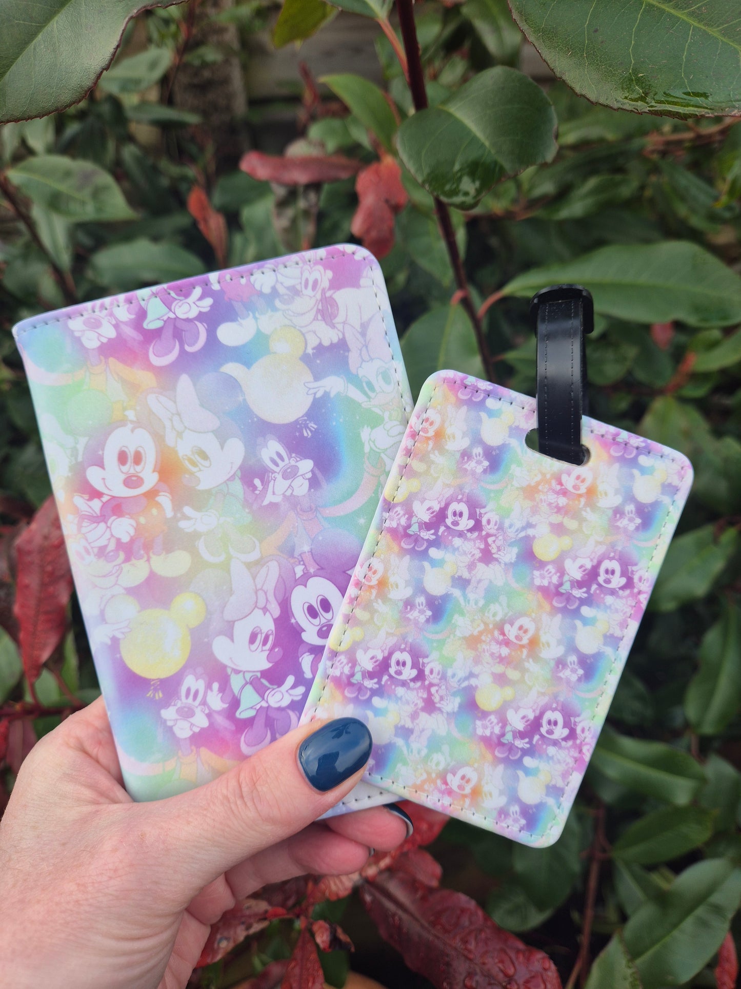 Watercolour Mouse Luggage Tag and Passport Cover