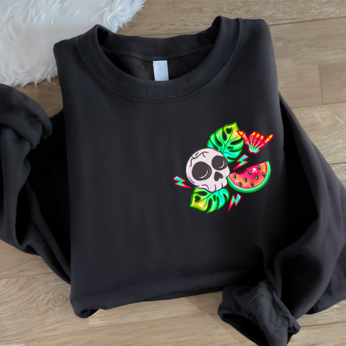 Watermelon Skull Sweatshirt