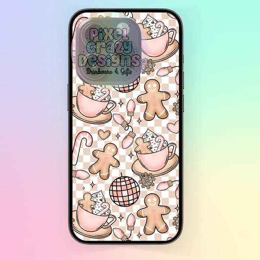 Pink Gingerbread Christmas Phone Case