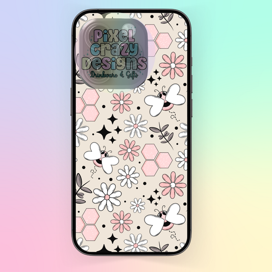 Pink Bees Phone Case