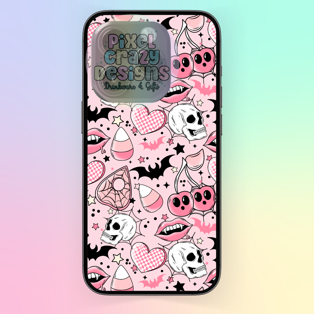 Pink Spooky Doodle Phone Case