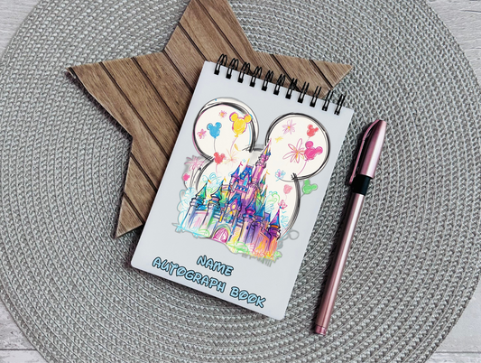 Personalised Watercolour Castle Autograph Book