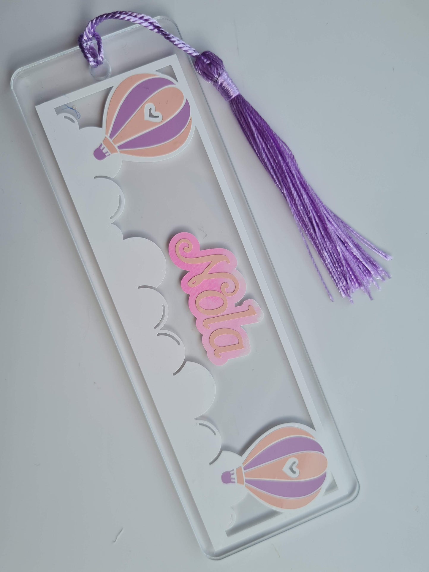 Hot Air Balloon Personalised Bookmark