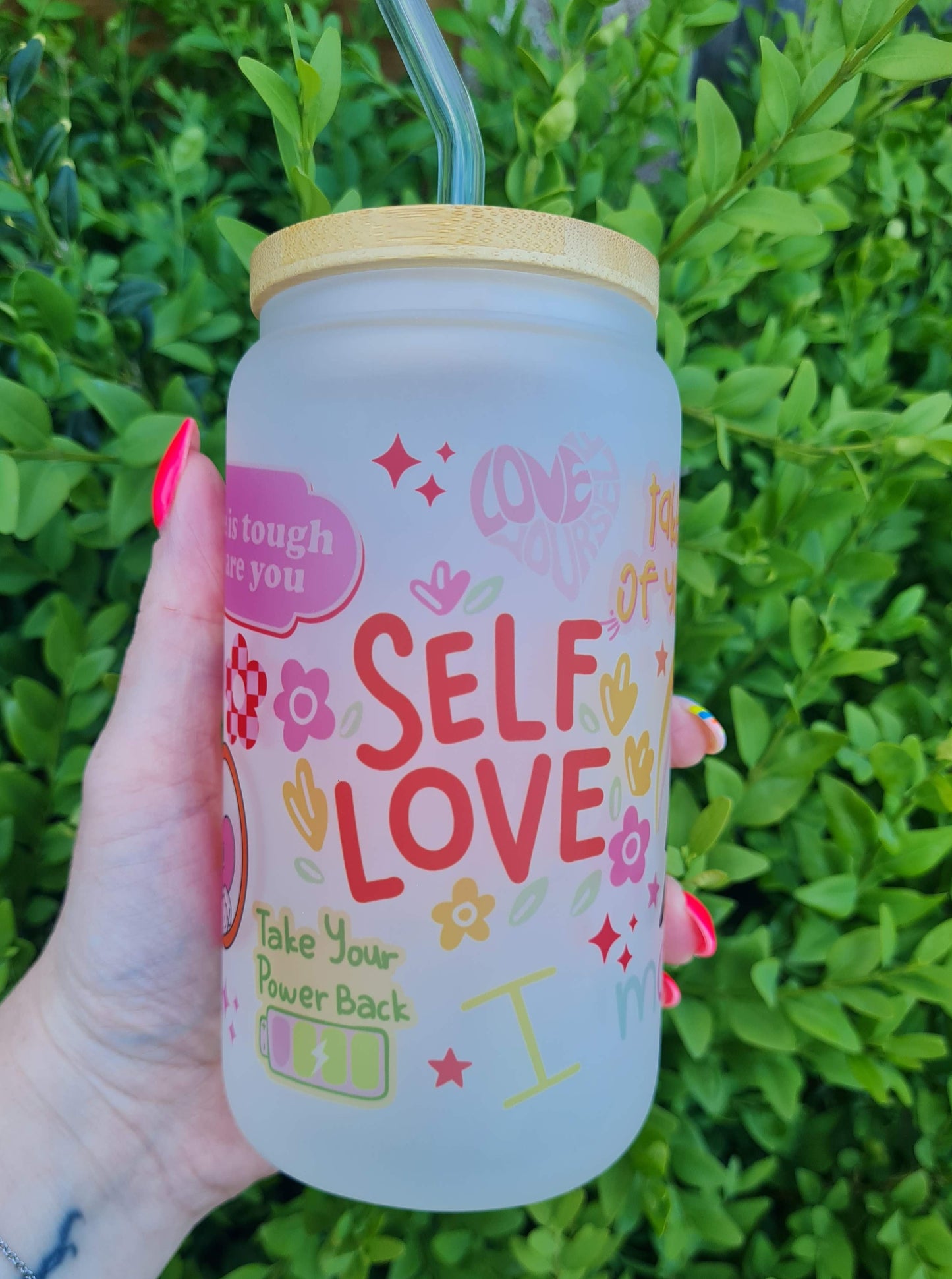 Self Love 16oz Glass Can