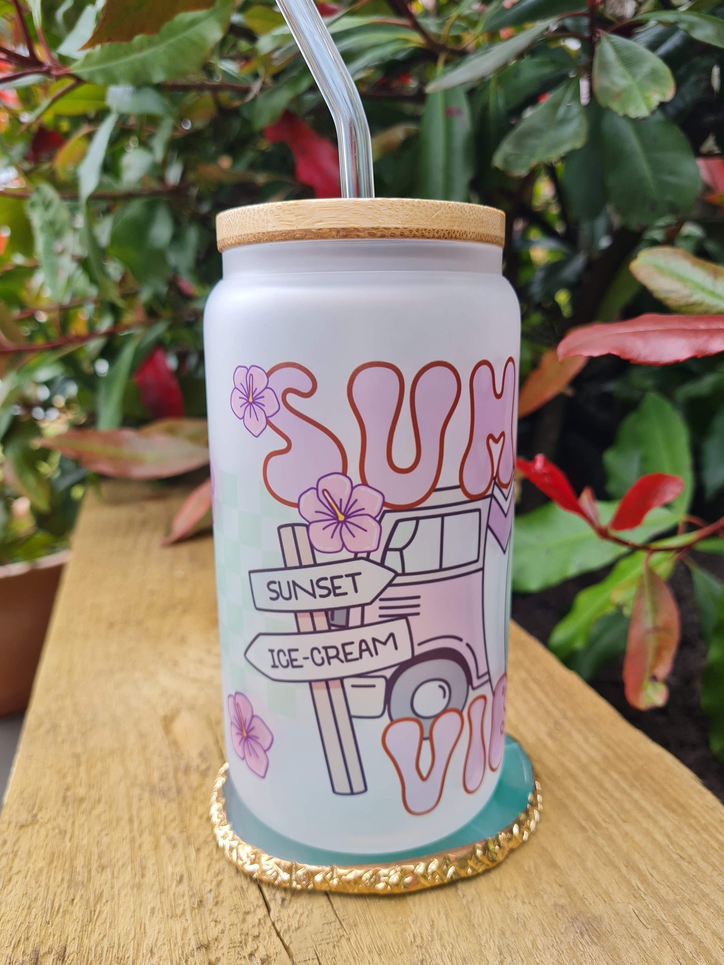 Summer Vibes 16oz Glass Can