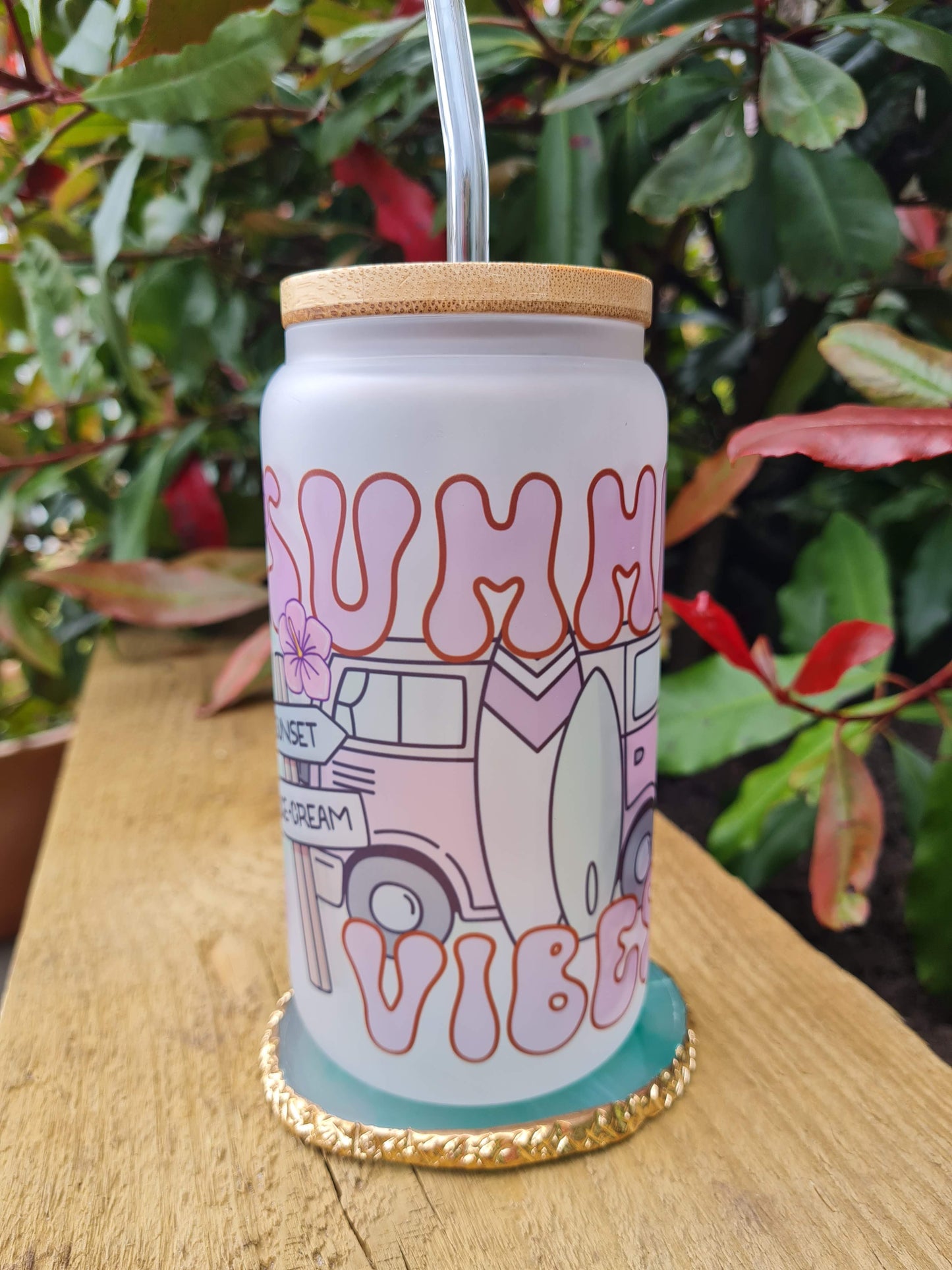 Summer Vibes 16oz Glass Can