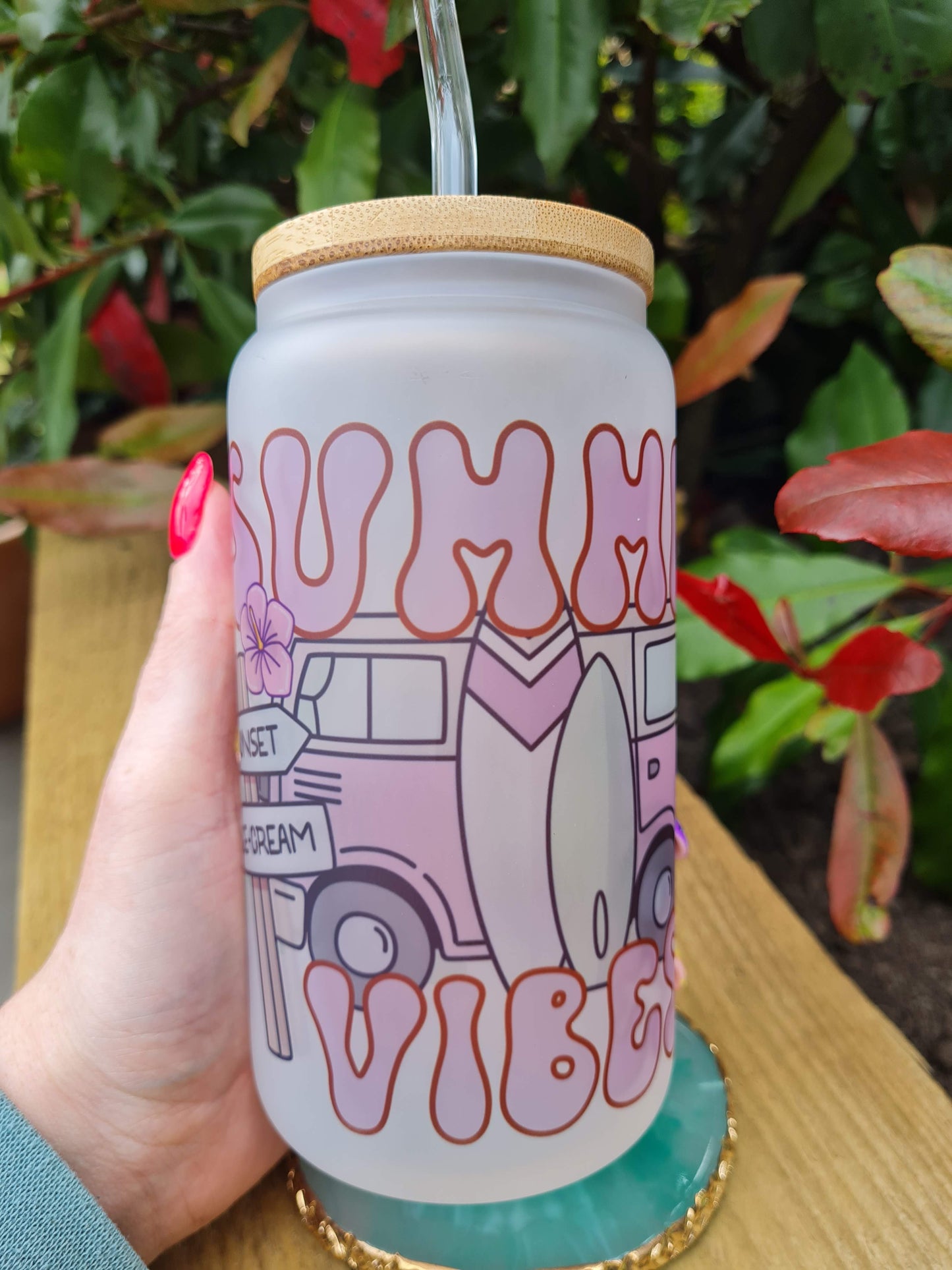 Summer Vibes 16oz Glass Can