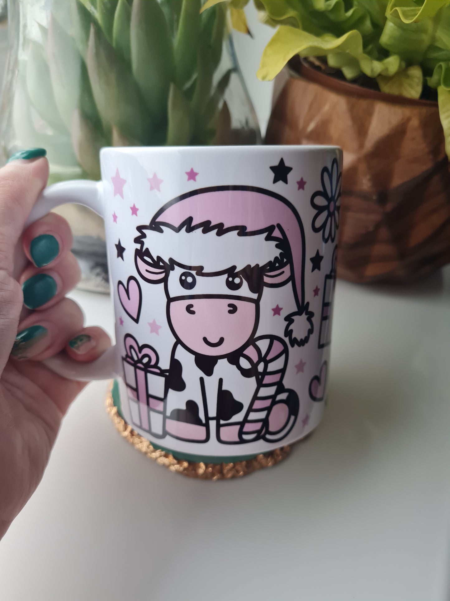 Christmas Cow Mug