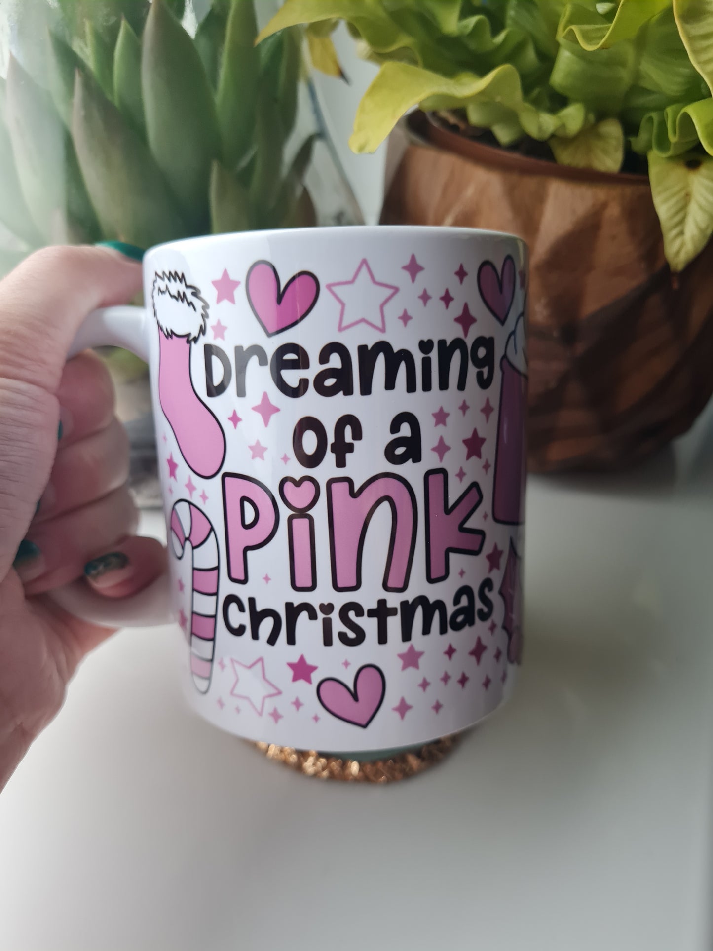 Dreaming of a Pink Christmas Mug