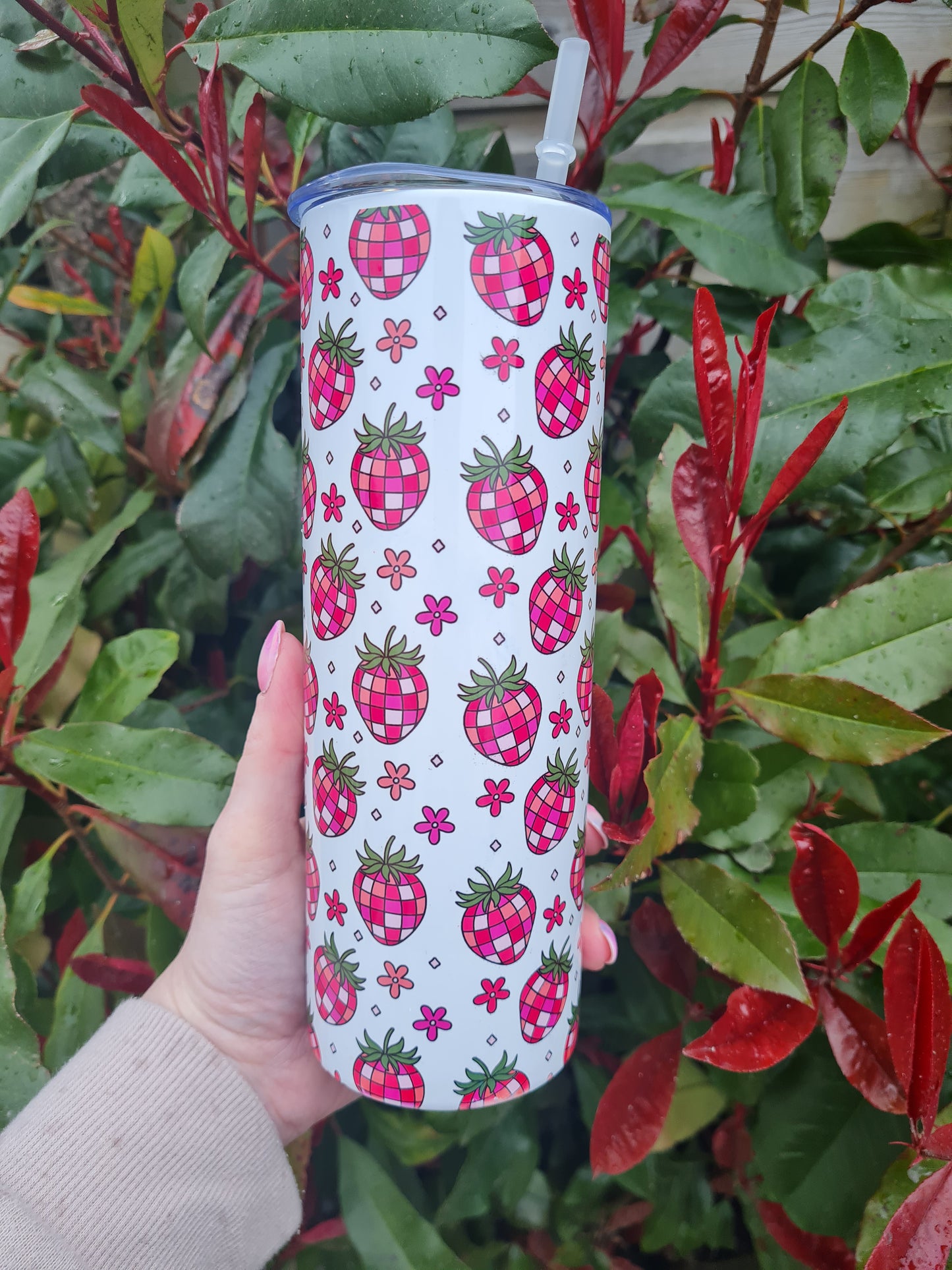 Disco Strawberry 15oz & 20oz Tumbler