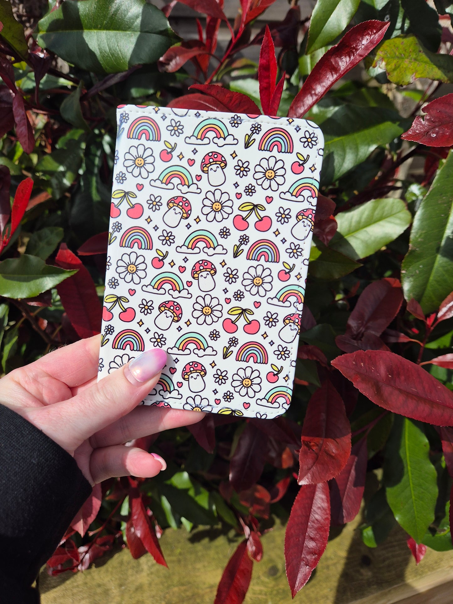 Rainbow & Mushrooms Luggage Tag and Passport Cover