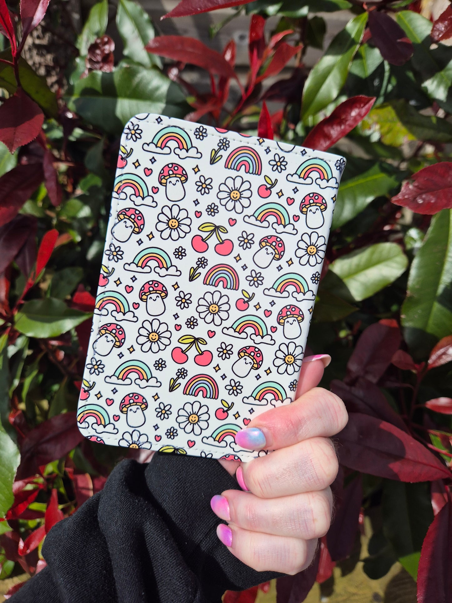 Rainbow & Mushrooms Luggage Tag and Passport Cover