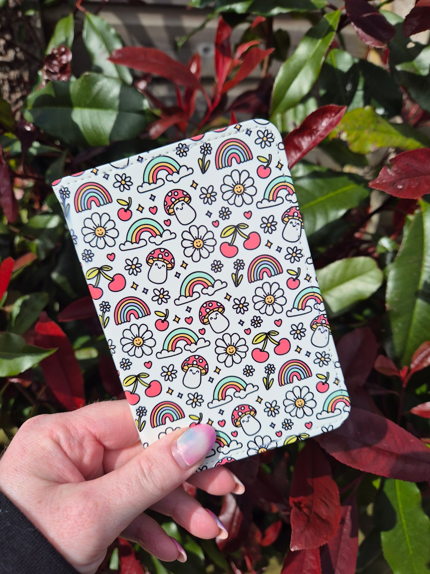 Rainbow & Mushrooms Luggage Tag and Passport Cover