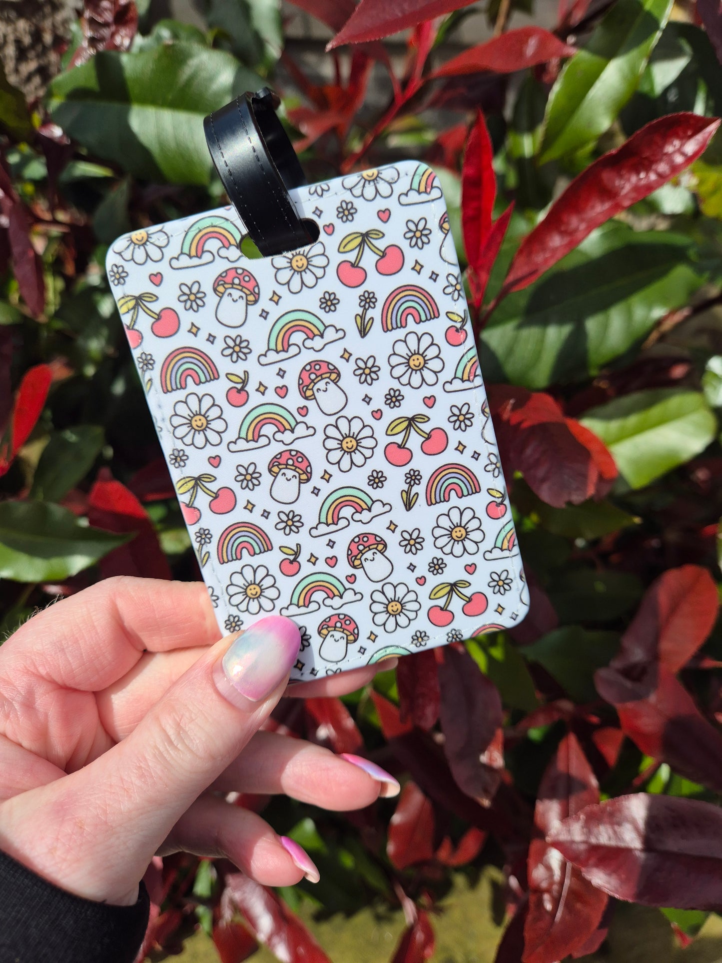 Rainbow & Mushrooms Luggage Tag and Passport Cover