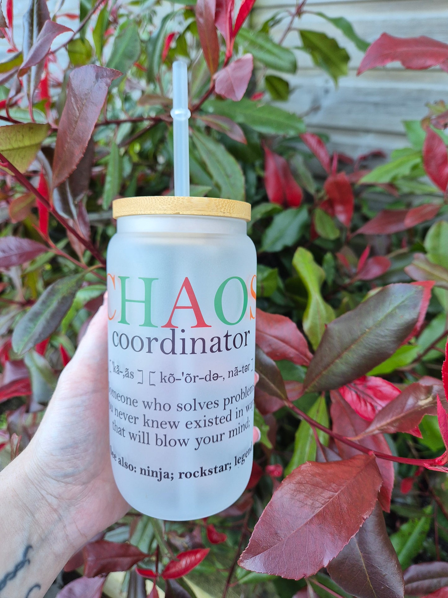 Chaos Coordinator 16oz Glass Can