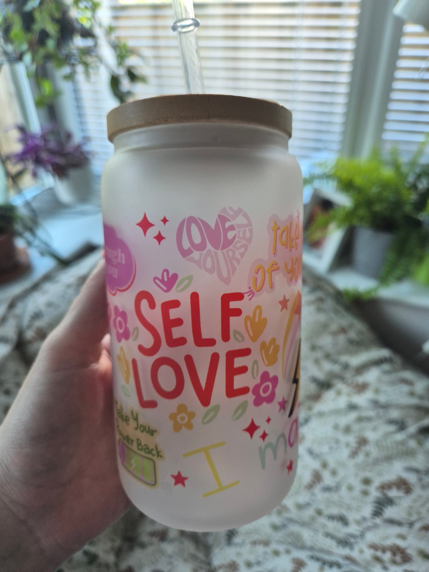 Whoopsie Self Love 16oz Frosted Libby Glass