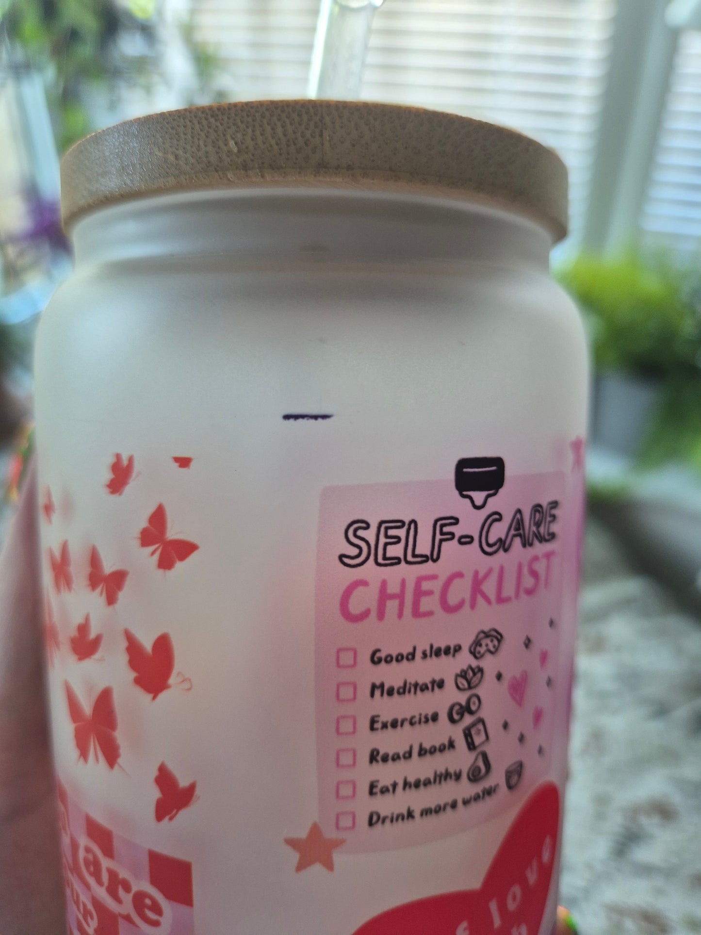 Whoopsie Self Love 16oz Frosted Libby Glass