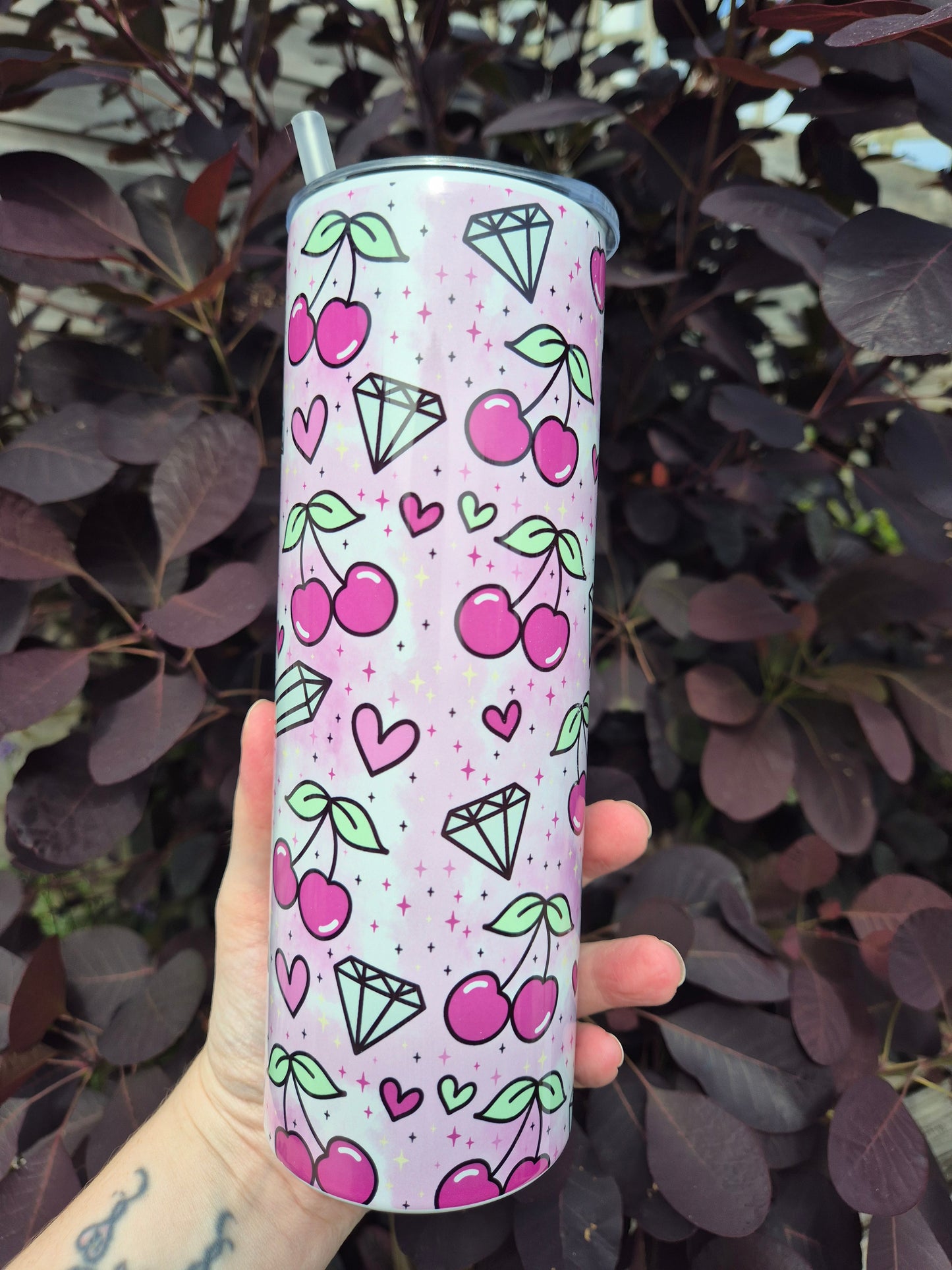 Cherry Crystals 15oz & 20oz Tumbler