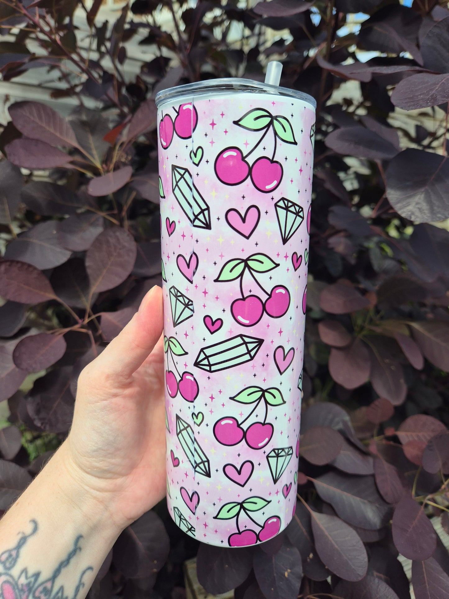 Cherry Crystals 15oz & 20oz Tumbler