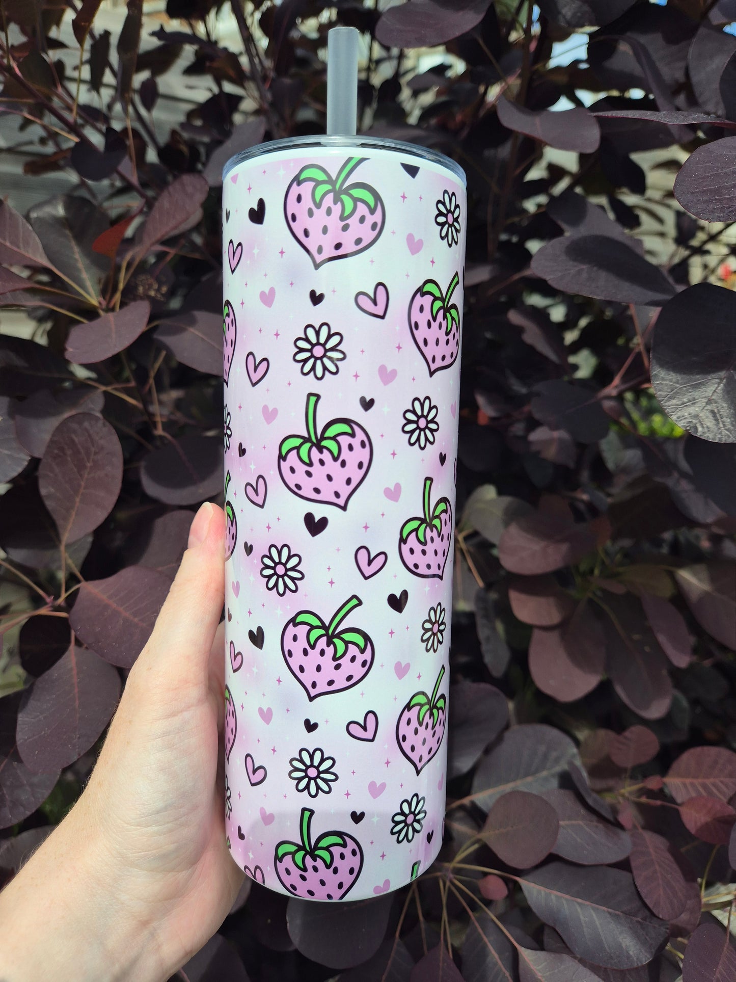 Strawberry Hearts 15oz & 20oz Tumbler