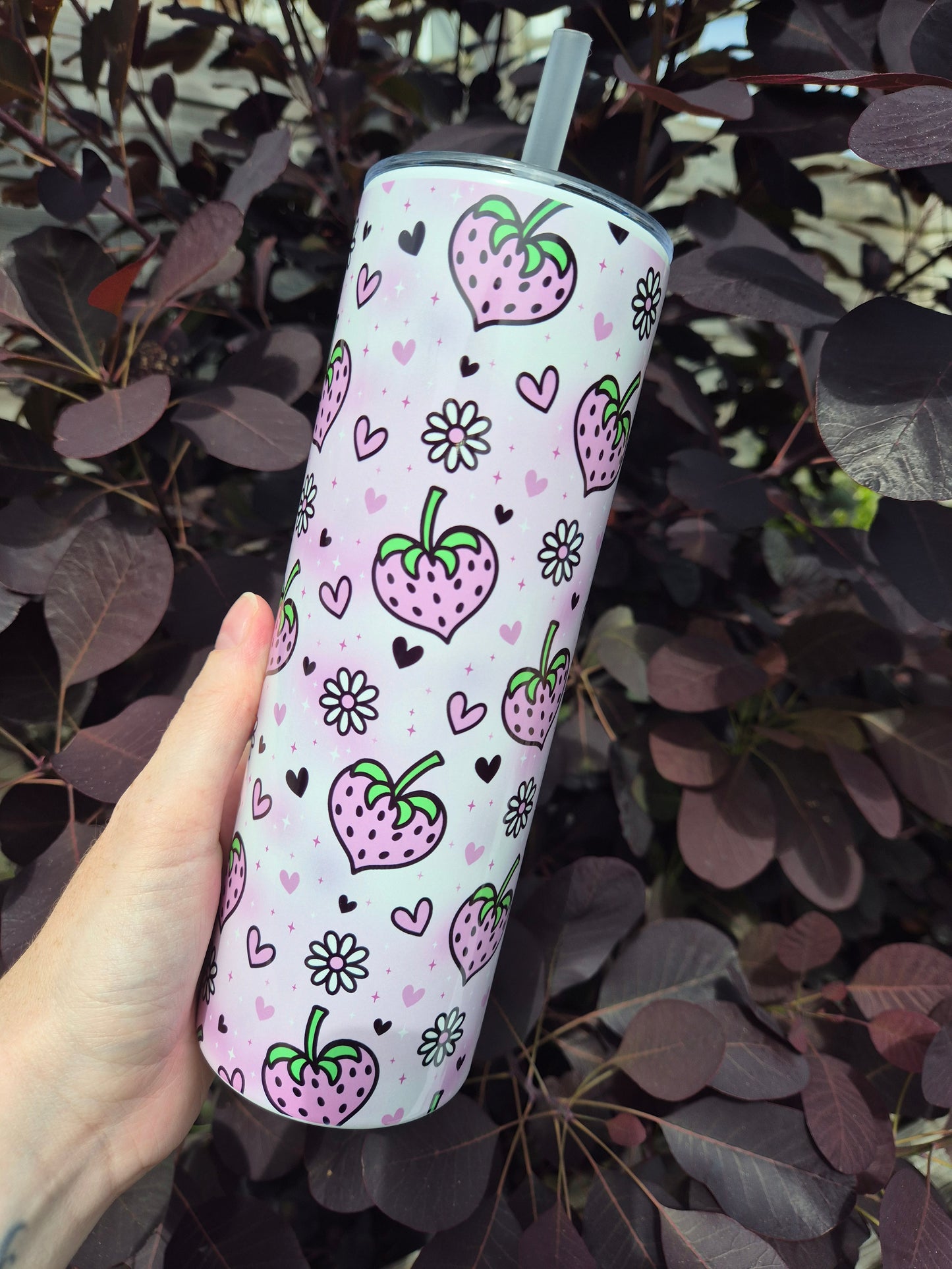 Strawberry Hearts 15oz & 20oz Tumbler