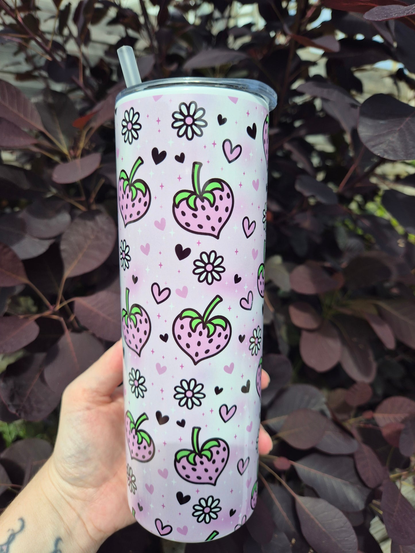 Strawberry Hearts 15oz & 20oz Tumbler