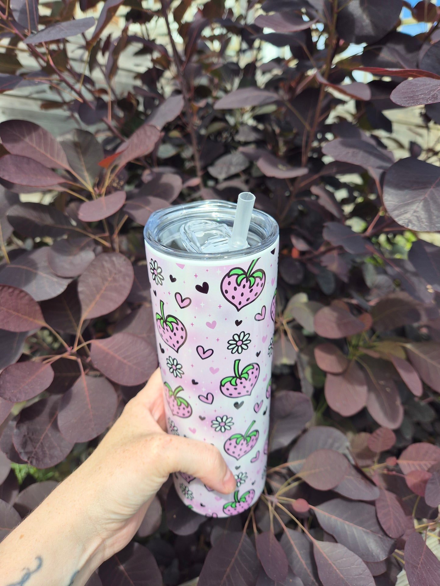 Strawberry Hearts 15oz & 20oz Tumbler