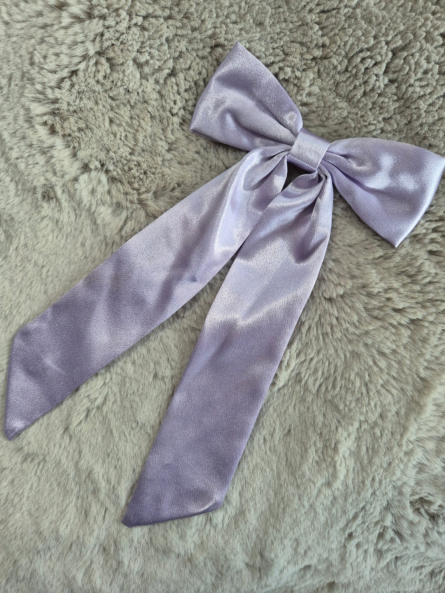 Personalised Birthday Girl Long Tail Hair Bows