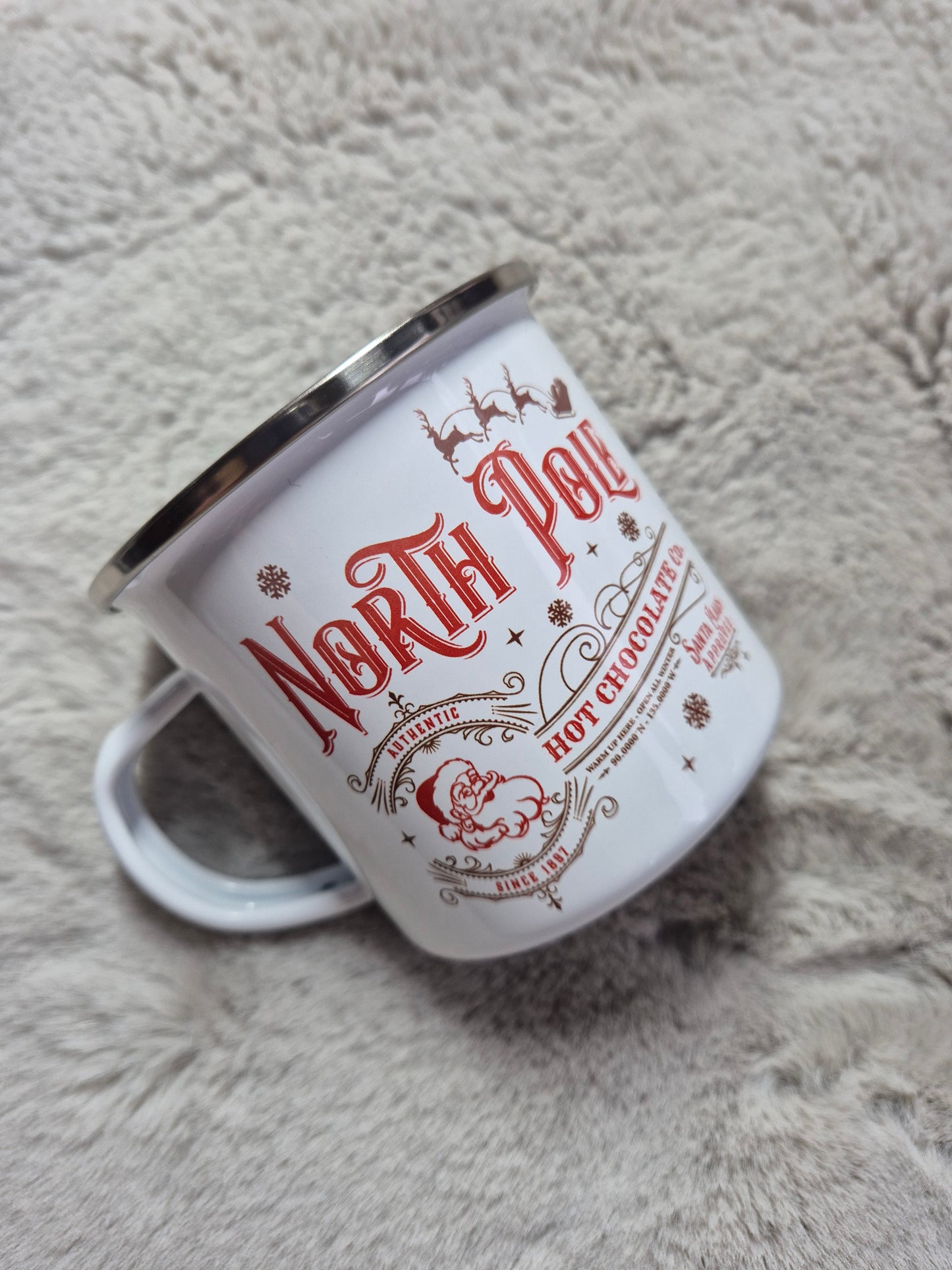 Personalised Christmas Enamel Mugs