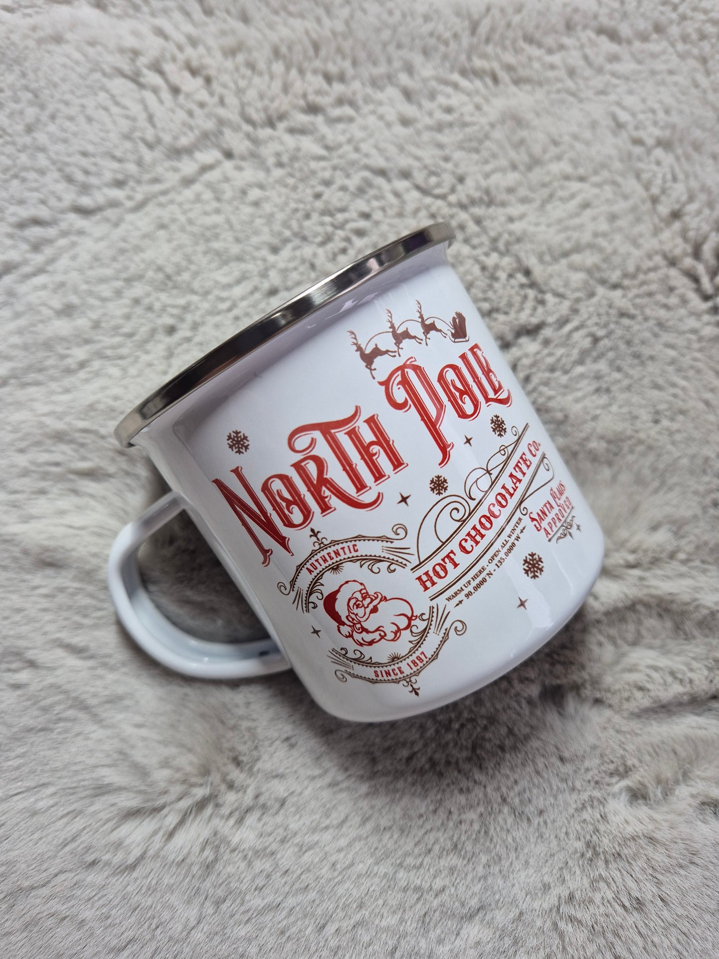 Personalised Christmas Enamel Mugs