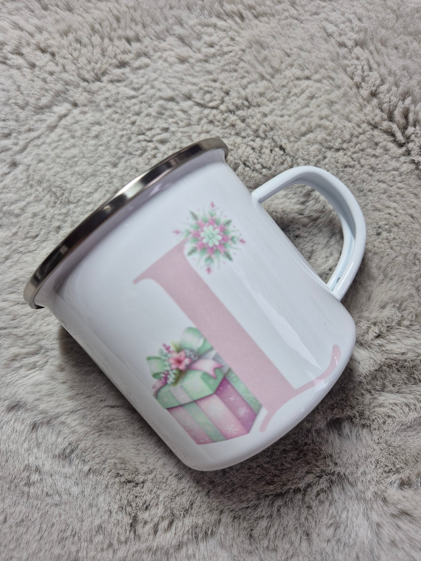 Personalised Christmas Enamel Mugs