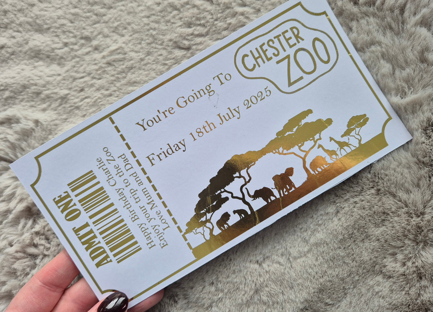 Surprise Personalised Event Foiled Ticket - 1