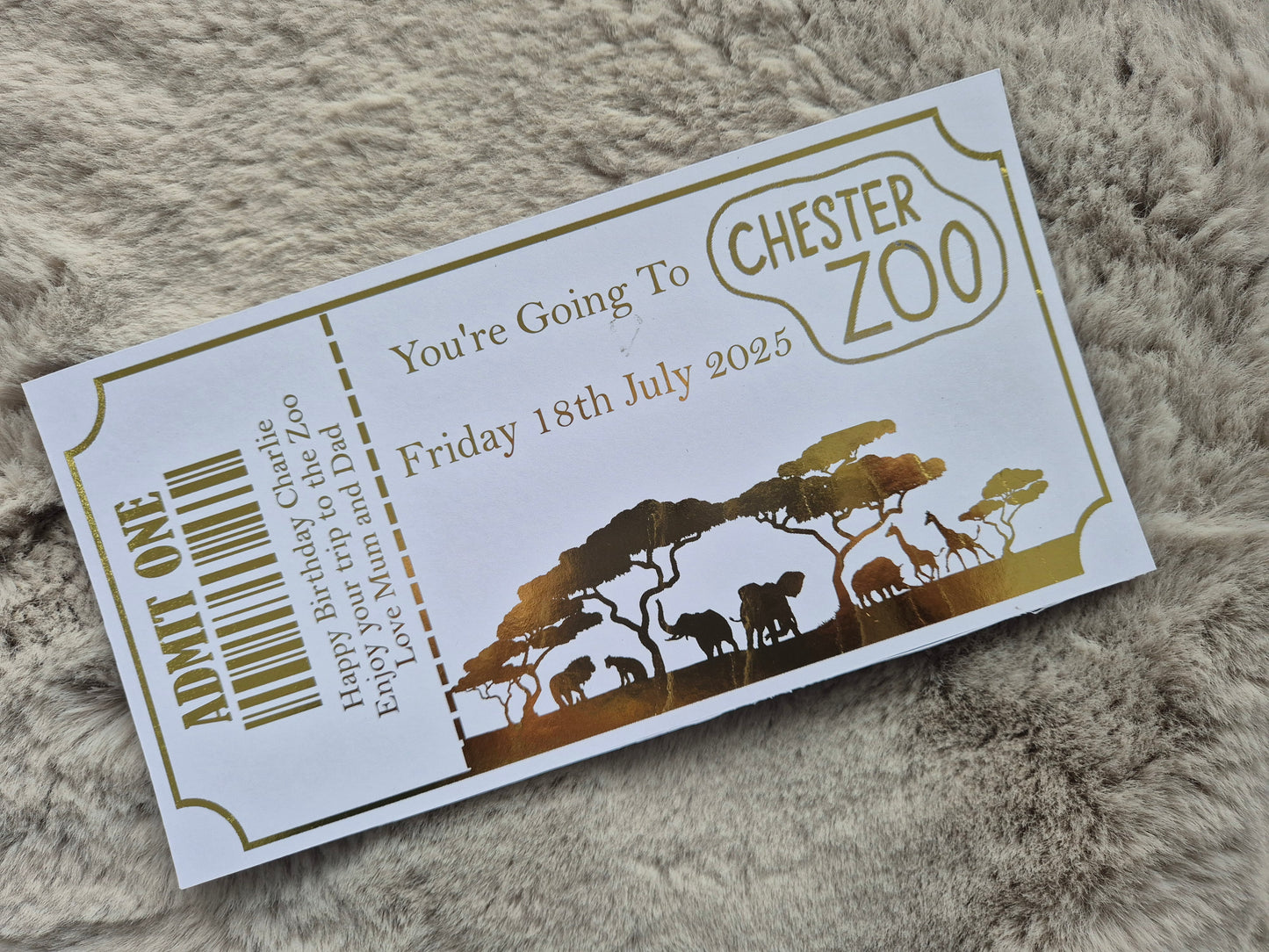 Surprise Personalised Event Foiled Ticket - 1