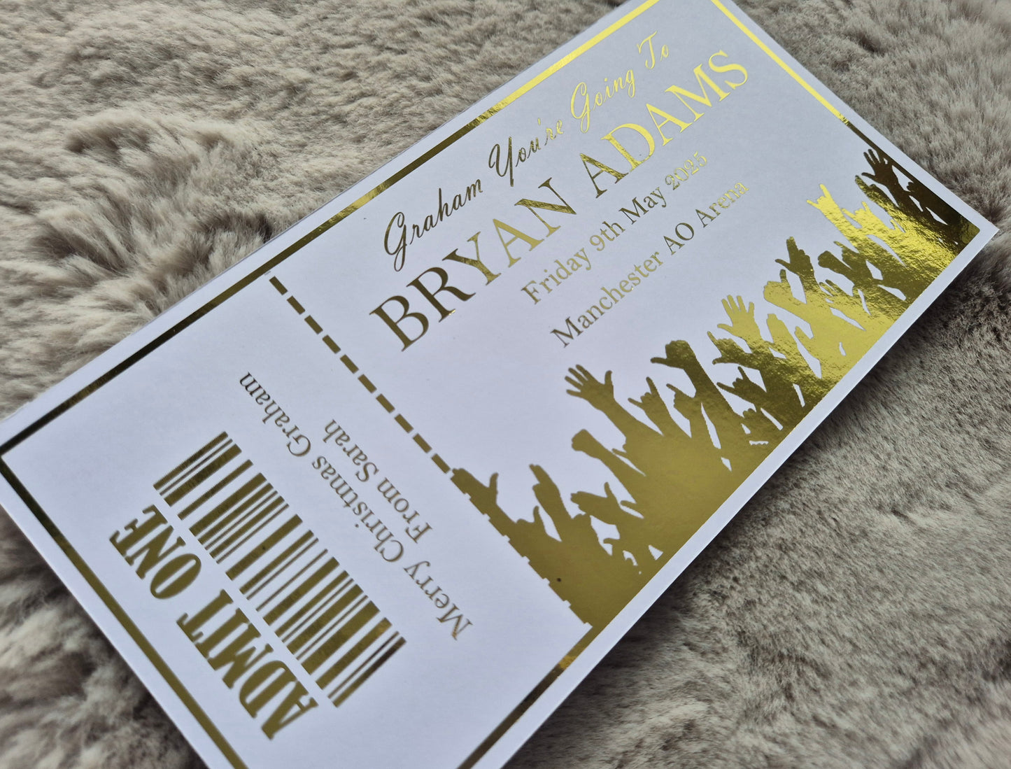 Surprise Personalised Event Foiled Ticket - 2