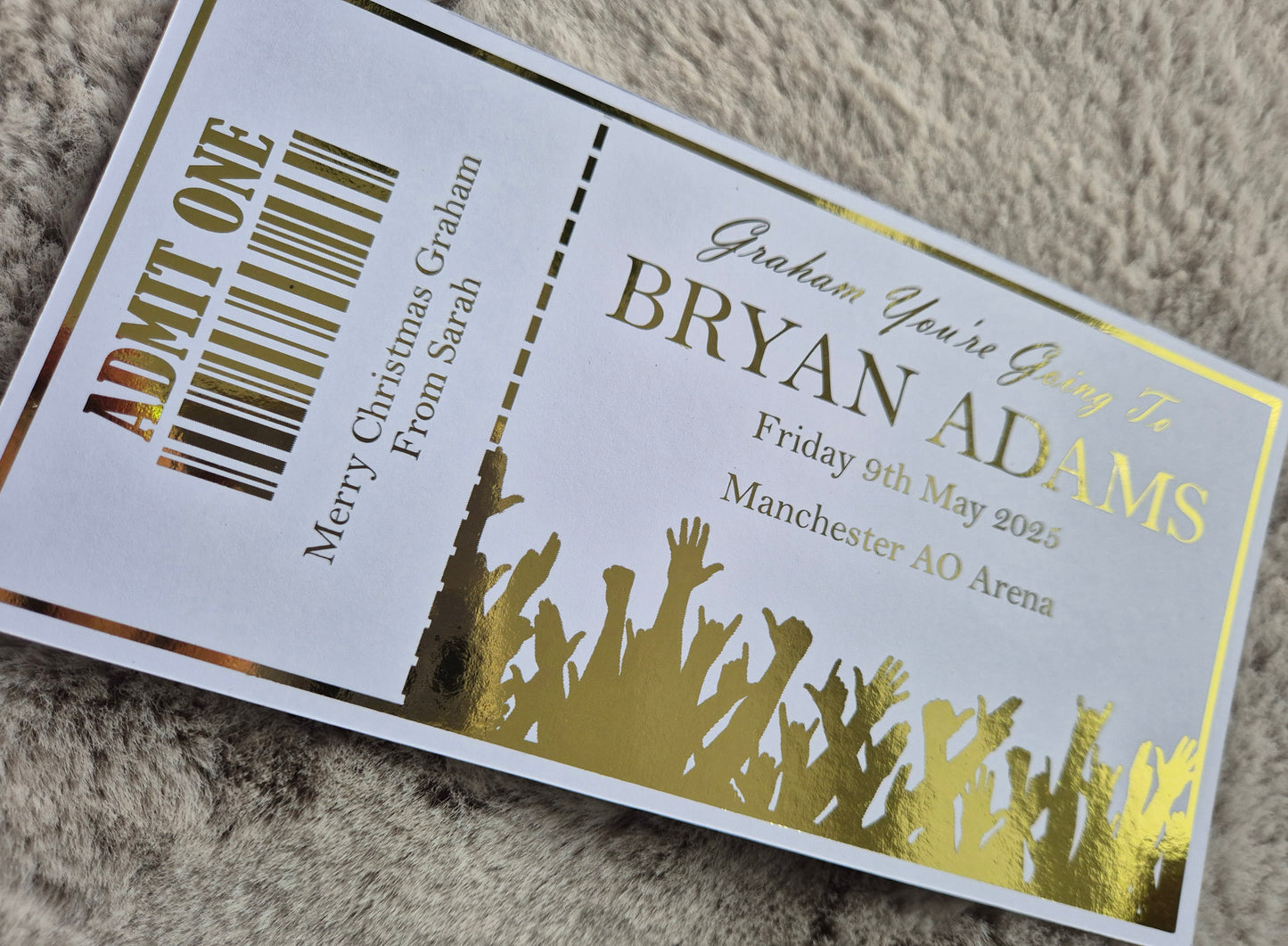 Surprise Personalised Event Foiled Ticket - 2