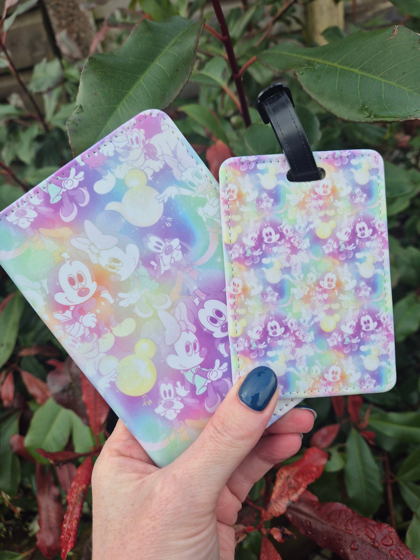 Watercolour Mouse Luggage Tag and Passport Cover