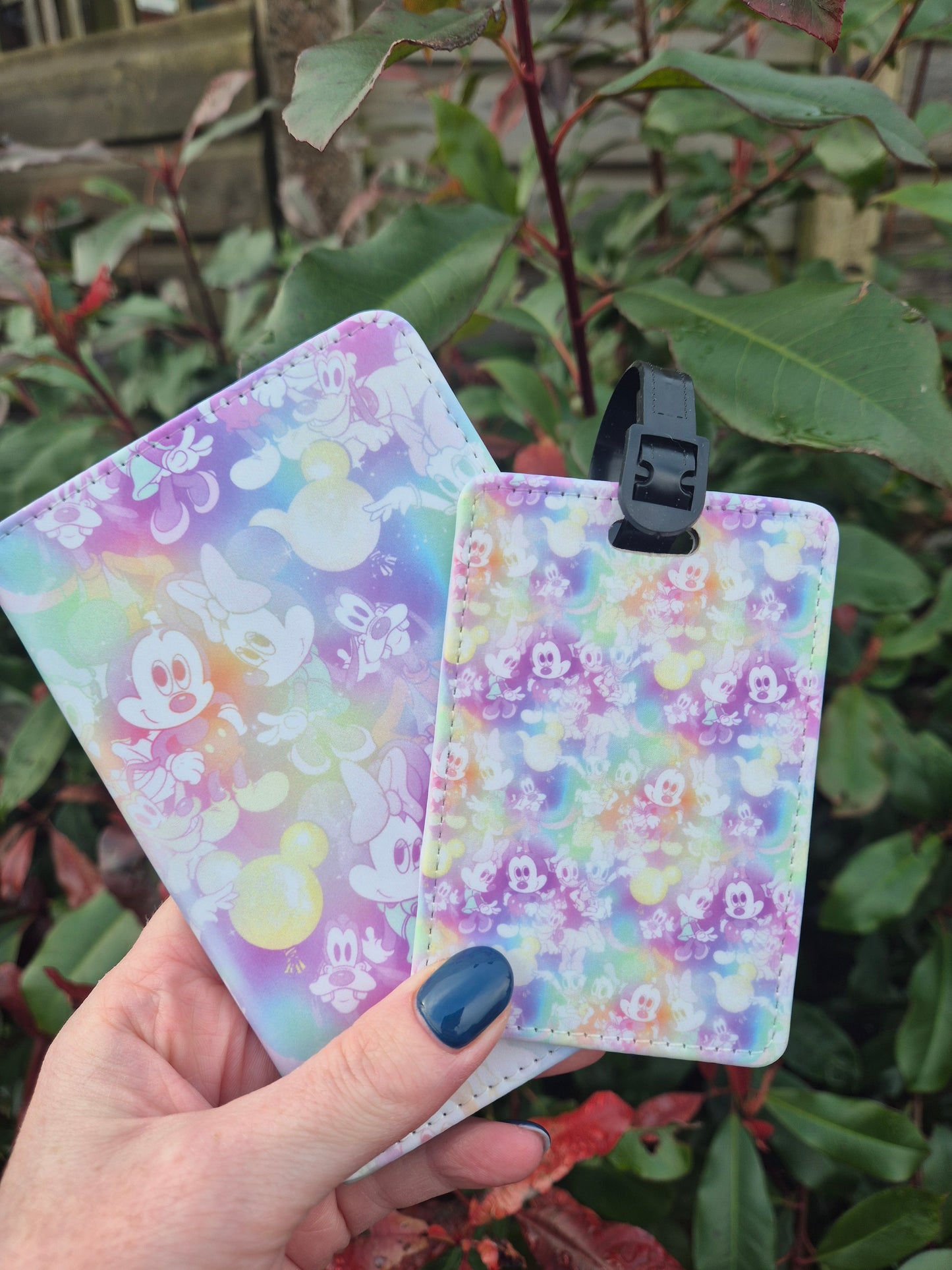 Watercolour Mouse Luggage Tag and Passport Cover