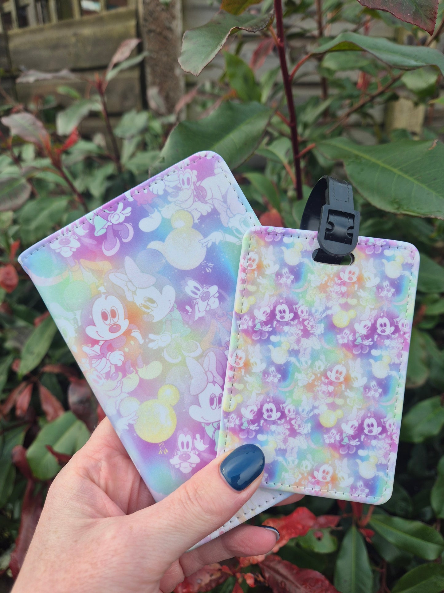 Watercolour Mouse Luggage Tag and Passport Cover