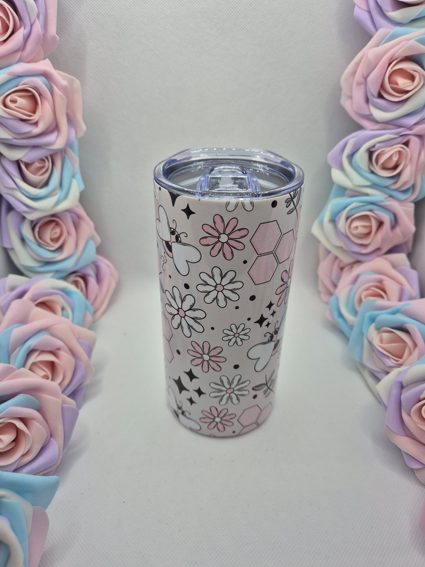 Pink Bees 15oz & 20oz Tumbler