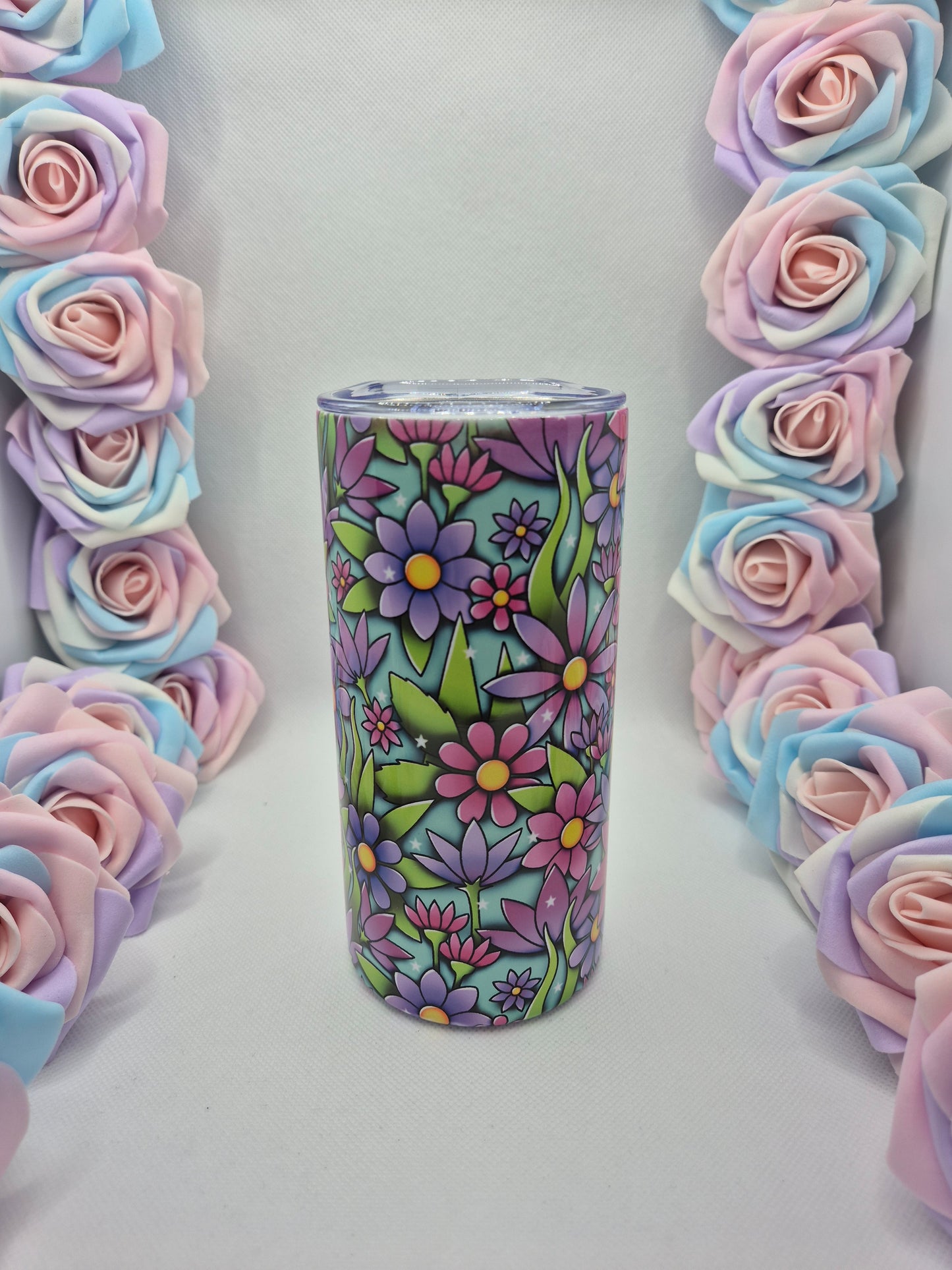 Pink & Purple Flower Tumbler