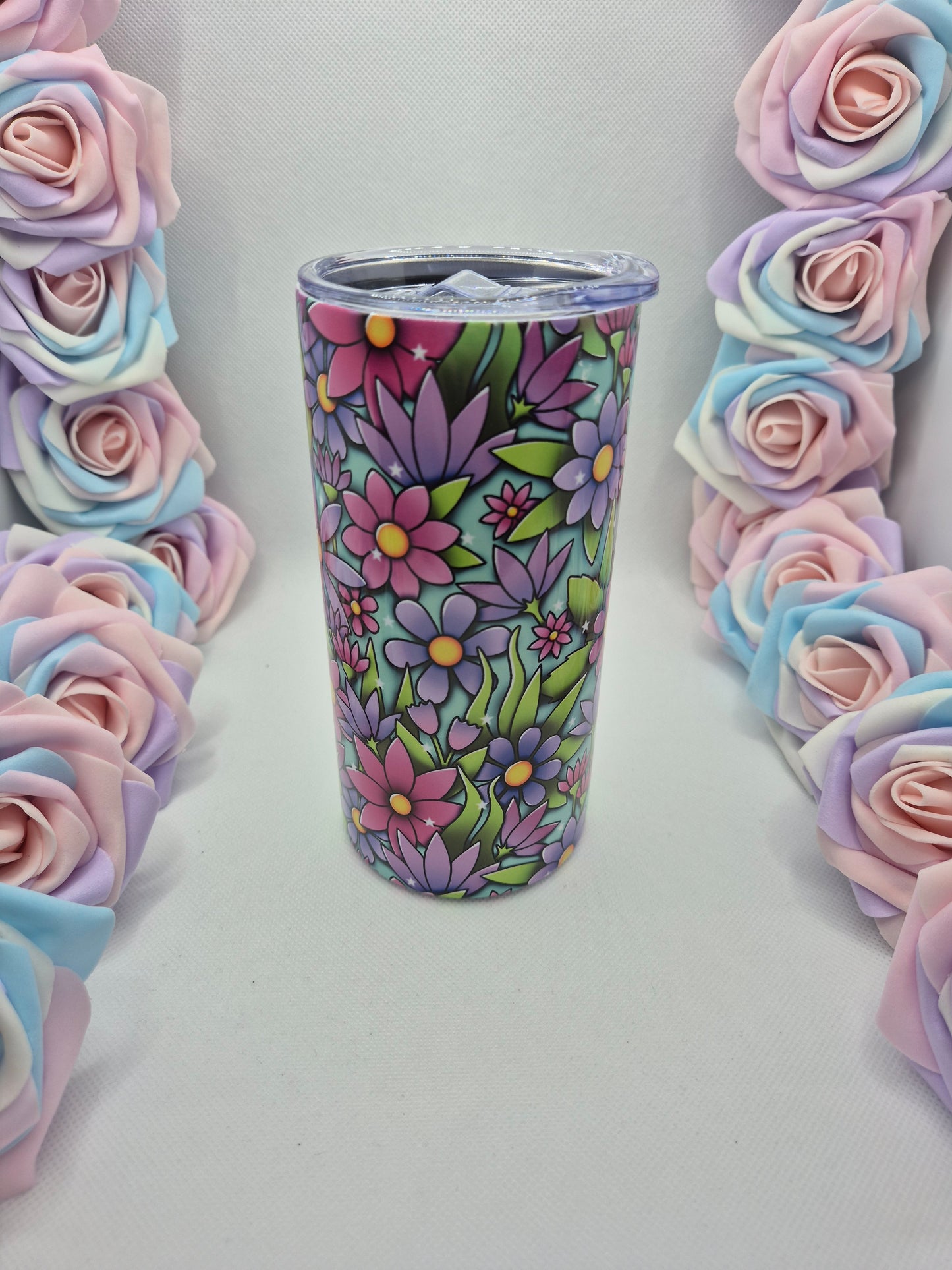 Pink & Purple Flower Tumbler