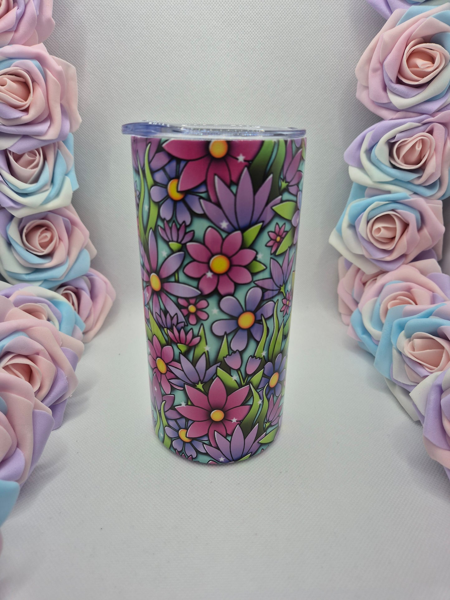 Pink & Purple Flower Tumbler