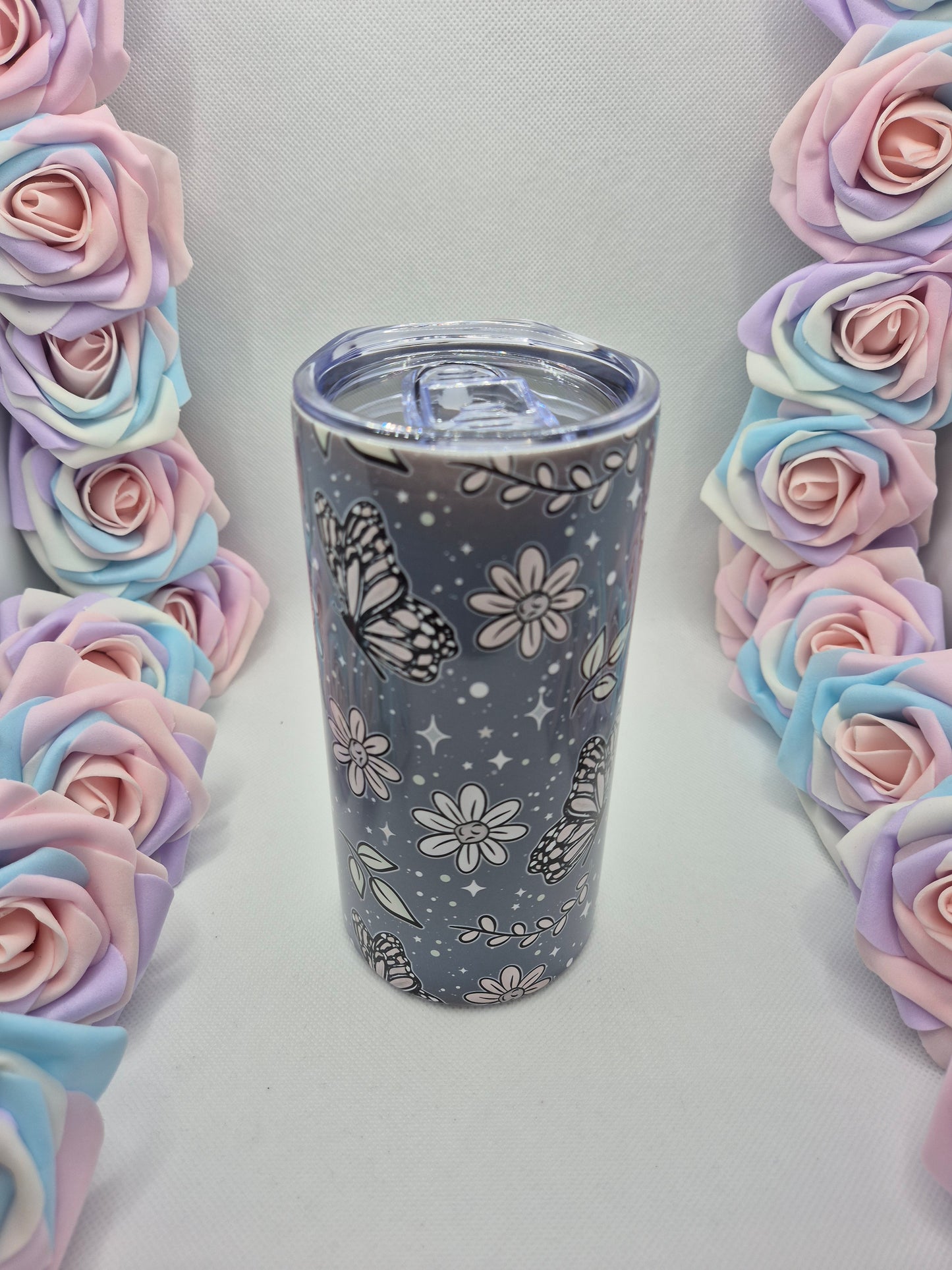 Floral Butterflies Tumbler