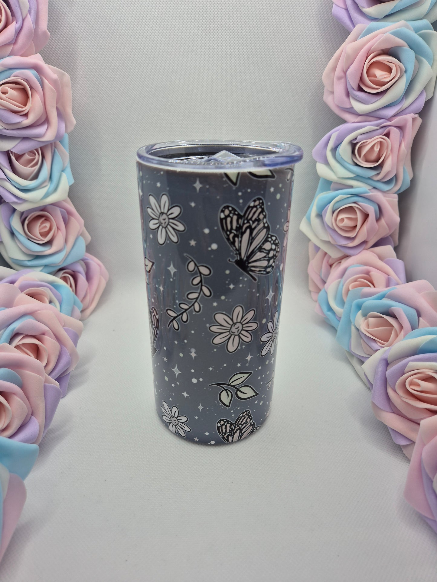 Floral Butterflies Tumbler