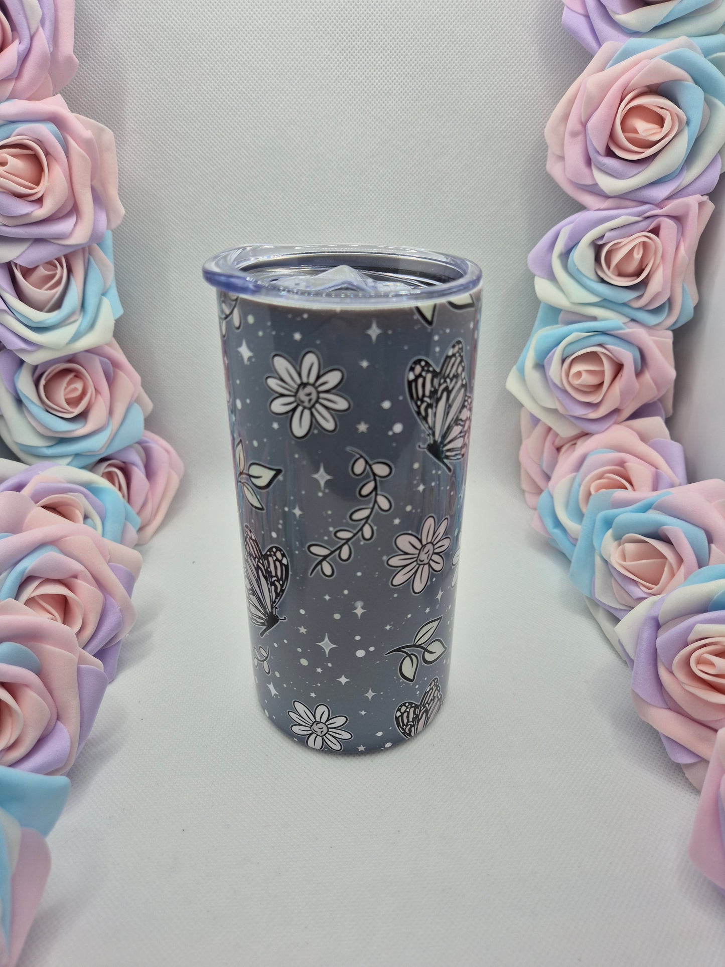 Floral Butterflies Tumbler