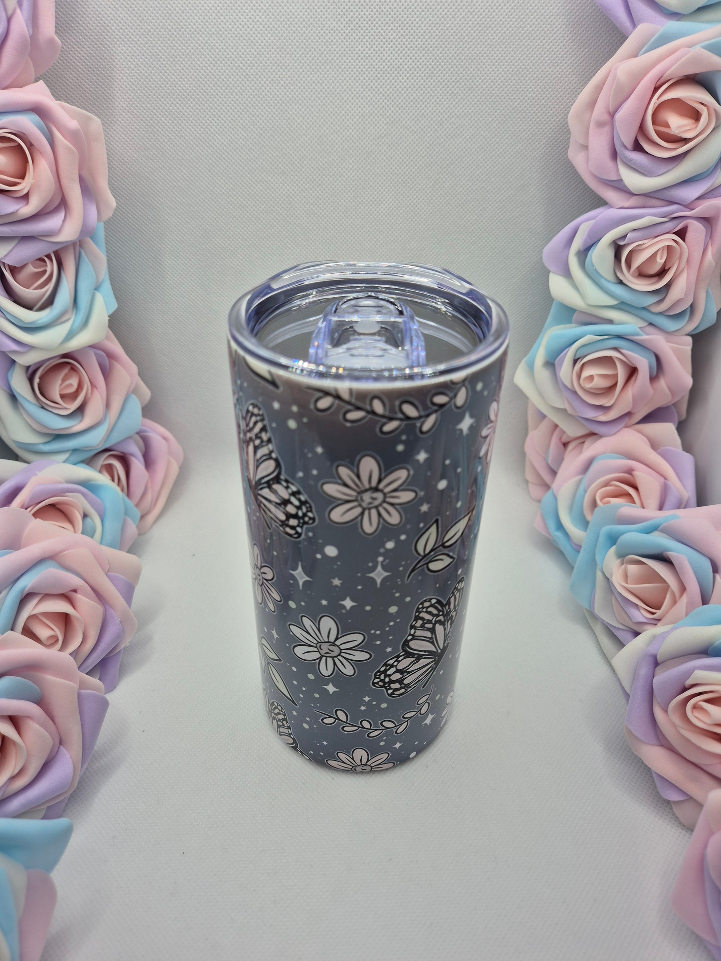 Floral Butterflies Tumbler