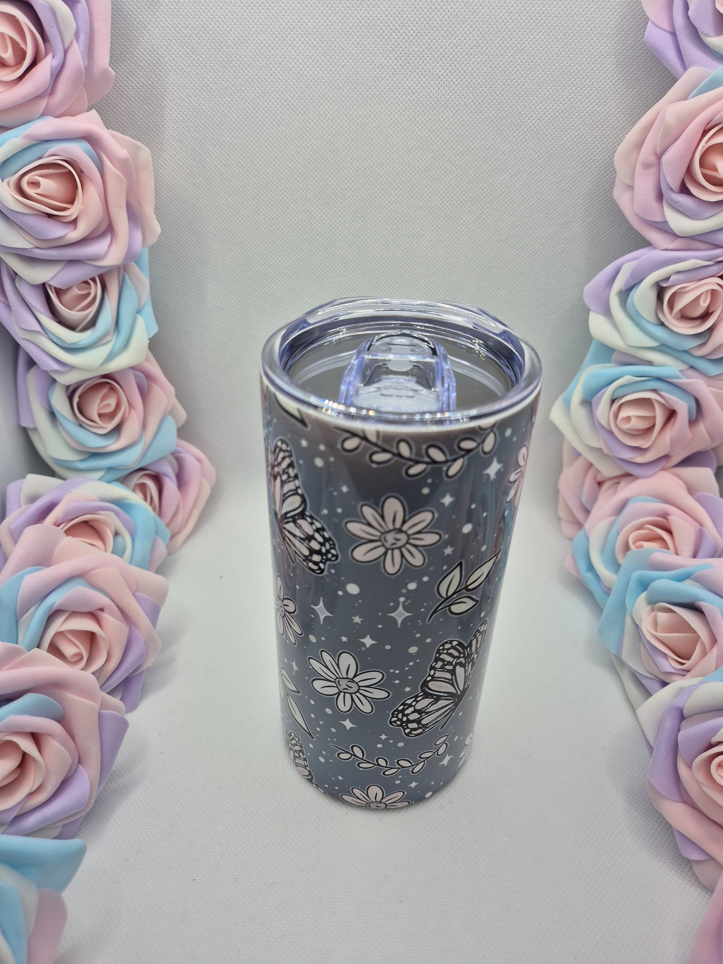 Floral Butterflies Tumbler